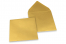 Farvede kuverter til lykønskningskort - Guldmetallisk, 155 x 155 mm | Alle-konvolutter.dk
