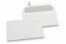 Hvide kuverter af papir, 114 x 162 mm (C6), 80 g, selvklæbende med dækstrimmel | Alle-konvolutter.dk