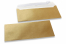 Guldfarvede kuverter med perlemorseffekt - 110 x 220 mm | Alle-konvolutter.dk