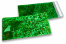 Grønne holografisk metallisk foliekuverter - 114 x 229 mm | Alle-konvolutter.dk