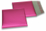 ECO boblekuvert af mat metallisk plast - pink 165 x 165 mm | Alle-konvolutter.dk