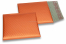 ECO boblekuvert af mat metallisk plast - orange 165 x 165 mm | Alle-konvolutter.dk
