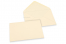 Farvede kuverter til lykønskningskort - Elfenbenshvid, 125 x 175 mm | Alle-konvolutter.dk