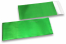 Grønne farvede mat metallisk foliekuverter - 110 x 220 mm | Alle-konvolutter.dk
