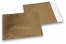 Bronze farvede mat metallisk foliekuverter - 165 x 165 mm | Alle-konvolutter.dk