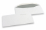 Hvide kuverter af papir, 110 x 220 mm (DL), 80 g, fugtgummieret, vægt ca. 4 g pr. stk.  | Alle-konvolutter.dk