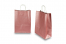 Papirsposer med hank snoet - rosa metallisk, 260 x 120 x 350 mm, 90 g | Alle-konvolutter.dk