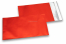 Røde farvede mat metallisk foliekuverter - 114 x 162 mm | Alle-konvolutter.dk