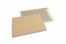 Kuverter med papbagside - 320 x 420 mm, 120 gr brunt kraftforside, 450 gr gråt duplex bagside, dækstrimmel | Alle-konvolutter.dk