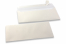 Hvide kuverter med perlemorseffekt - 110 x 220 mm | Alle-konvolutter.dk