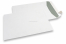 Hvide kuverter af papir, 229 x 324 mm (C4), 120 g, selvklæbende med dækstrimmel, vægt ca. 16 g pr. stk. | Alle-konvolutter.dk