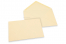 Farvede kuverter til lykønskningskort - Elfenbenshvid, 133 x 184 mm | Alle-konvolutter.dk