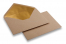 Forede kuverter af kraftpapir - 114 x 162 mm (C6), guld | Alle-konvolutter.dk
