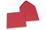 Farvede kuverter til lykønskningskort - Rød, 155 x 155 mm | Alle-konvolutter.dk
