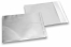 Sølv farvede mat metallisk foliekuverter - 165 x 165 mm | Alle-konvolutter.dk