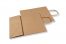 Papirsposer med hank snoet - brun, 240 x 110 x 310 mm, 100 g | Alle-konvolutter.dk