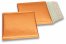 ECO boblekuvert af metallisk plast - orange 165 x 165 mm | Alle-konvolutter.dk
