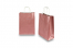 Papirsposer med hank snoet - rosa metallisk, 220 x 100 x 310 mm, 90 g | Alle-konvolutter.dk