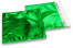 Grønne holografisk metallisk foliekuverter - 220 x 220 mm | Alle-konvolutter.dk