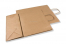 Papirsposer med hank snoet - brun, 320 x 140 x 420 mm, 100 g | Alle-konvolutter.dk