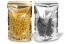 Ståposer transparent og metalliske - guldmetallisk, 200 x 300 x 100 mm - 1800 ml | Alle-konvolutter.dk