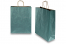 Papirsposer med hank snoet - petrolfarvet metallisk, 320 x 120 x 410 mm, 100 g | Alle-konvolutter.dk