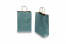 Papirsposer med hank snoet - petrolfarvet metallisk, 220 x 100 x 310 mm, 90 g | Alle-konvolutter.dk