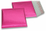 ECO boblekuvert af metallisk plast - pink 165 x 165 mm | Alle-konvolutter.dk