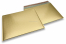 ECO boblekuvert af mat metallisk plast - guld 320 x 425 mm | Alle-konvolutter.dk