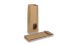 Papirsposer med blokbund brun - 105 x 65 x 298 mm med vindue, 500 ml | Alle-konvolutter.dk