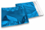 Blå metallisk foliekuverter - 220 x 220 mm | Alle-konvolutter.dk