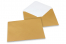 Farvede kuverter til lykønskningskort - Guld, 162 x 229 mm | Alle-konvolutter.dk