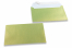 Limegrønne kuverter med perlemorseffekt - 114 x 162 mm | Alle-konvolutter.dk