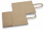 Papirsposer med hank snoet - brun stribet, 180 x 80 x 220 mm, 90 g | Alle-konvolutter.dk