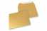 Farvede kuverter - Guldmetallisk, 160 x 160 mm  | Alle-konvolutter.dk
