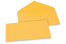 Farvede kuverter til lykønskningskort - Guldgule, 110 x 220 mm | Alle-konvolutter.dk