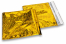 Guld holografisk metallisk foliekuverter - 165 x 165 mm | Alle-konvolutter.dk
