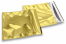Guld metallisk foliekuverter - 165 x 165 mm | Alle-konvolutter.dk
