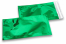 Grønne metallisk foliekuverter - 114 x 229 mm | Alle-konvolutter.dk