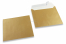 Guldfarvede kuverter med perlemorseffekt - 155 x 155 mm | Alle-konvolutter.dk
