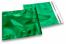 Grønne metallisk foliekuverter - 220 x 220 mm | Alle-konvolutter.dk