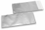 Sølv farvede mat metallisk foliekuverter - 110 x 220 mm | Alle-konvolutter.dk