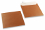 Kobberfarvede kuverter med perlemorseffekt - 170 x 170 mm | Alle-konvolutter.dk