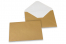 Farvede kuverter til lykønskningskort - Guld, 114 x 162 mm | Alle-konvolutter.dk