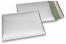 ECO boblekuvert af mat metallisk plast - sølv 180 x 250 mm | Alle-konvolutter.dk