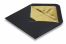 Forede sorte kuverter - Guldfarvet for | Alle-konvolutter.dk