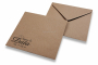 Kuverter til bryllupskort - Brun + segna la data