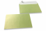 Limegrønne kuverter med perlemorseffekt - 162 x 229 mm | Alle-konvolutter.dk