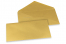 Farvede kuverter til lykønskningskort - Guldmetallisk, 110 x 220 mm | Alle-konvolutter.dk