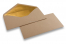 Forede kuverter af kraftpapir - 110 x 220 mm (EA 5/6), guld | Alle-konvolutter.dk